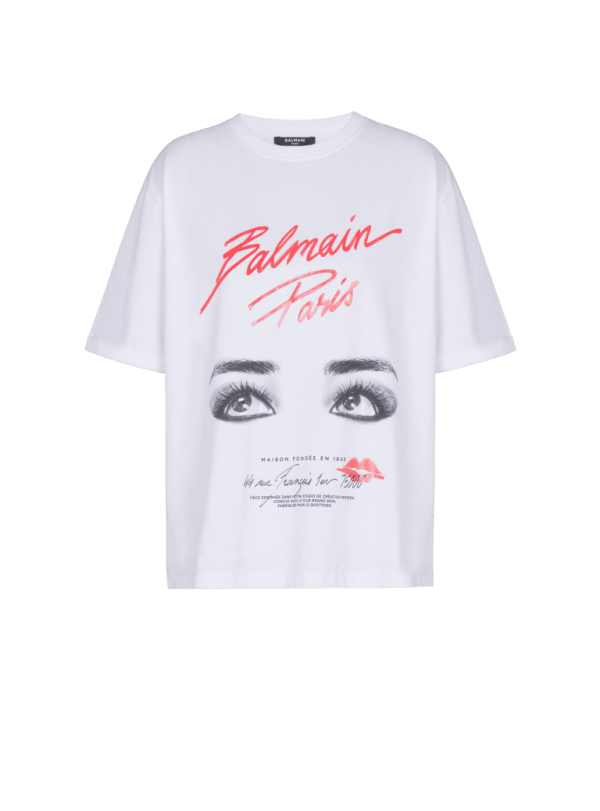 balmain paris T-shirt à manches courtes imprimé Balmain Beauty blanc - Femme
