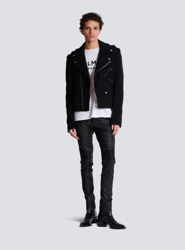 Balmain Paris T-shirt à Manches Courtes Imprimé Balmain Paris Blanc - Homme