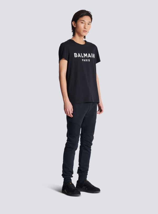 Balmain Paris T-shirt à Manches Courtes Imprimé Balmain Paris Noir - Homme