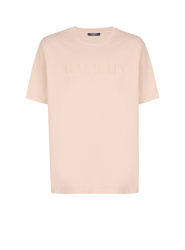 balmain paris T-shirt ample avec broderie Balmain Vintage beige - Homme