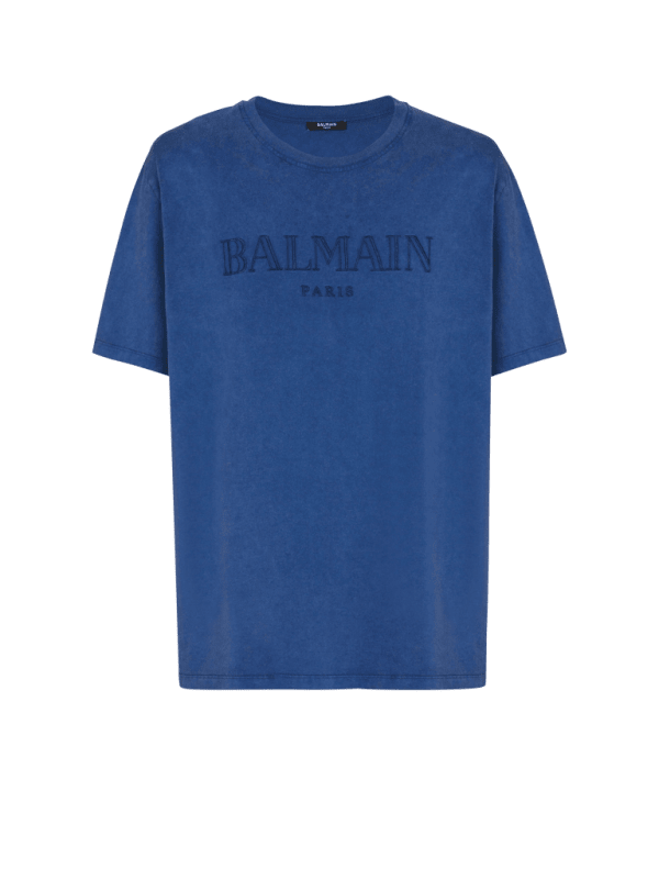 balmain paris T-shirt ample avec broderie Balmain Vintage bleu marine - Homme