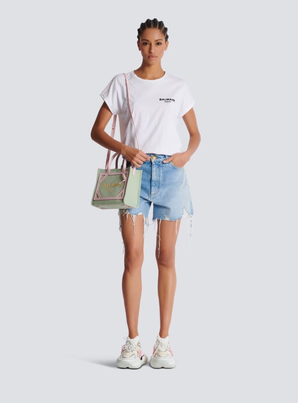 Balmain Paris T-shirt Floqué Balmain Paris Blanc - Femme