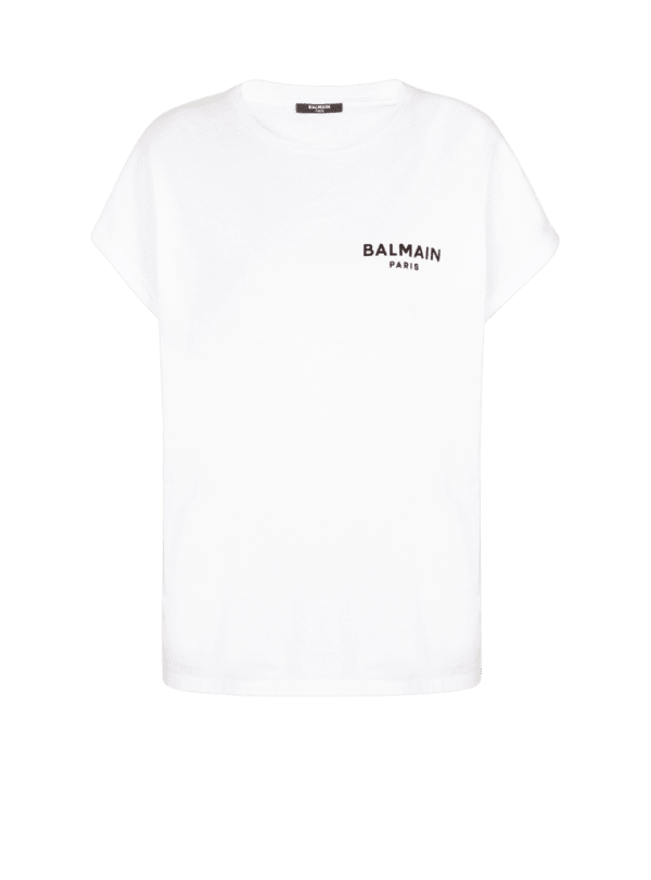 balmain paris T-shirt floqué Balmain Paris blanc - Femme