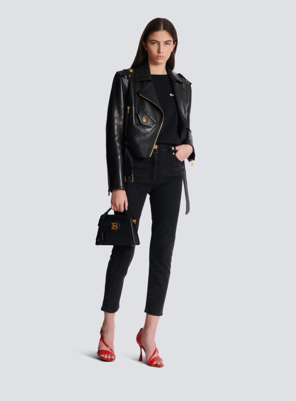 Balmain Paris T-shirt Floqué Balmain Paris Noir - Femme