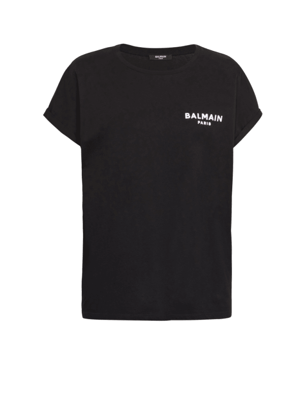 balmain paris T-shirt floqué Balmain Paris noir - Femme
