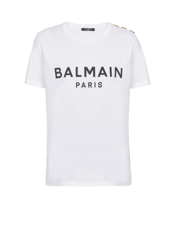 balmain paris T-shirt imprimé Balmain Paris blanc - Femme