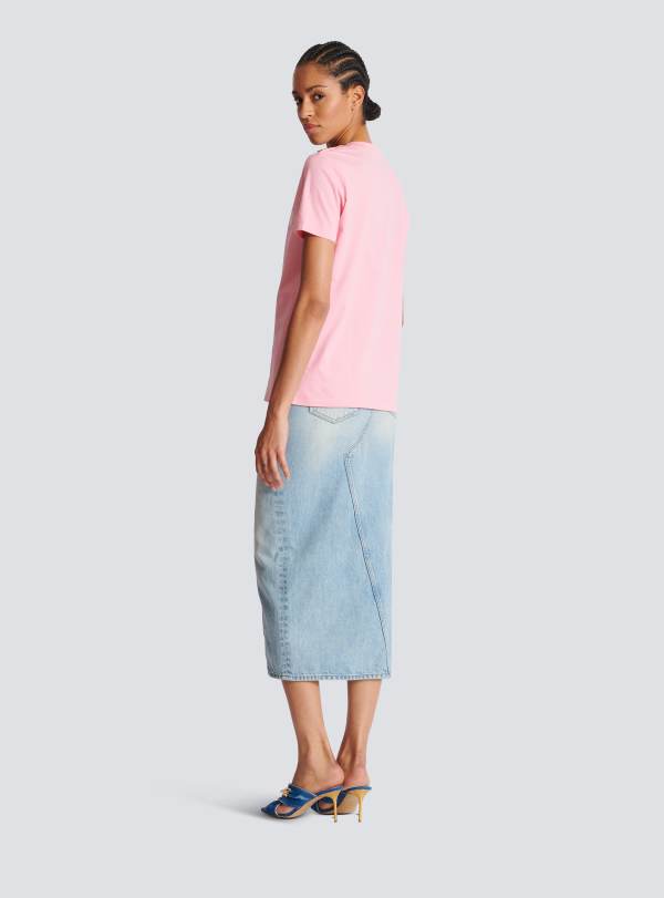 Balmain Paris T-shirt Imprimé Balmain Paris Multicolore - Femme