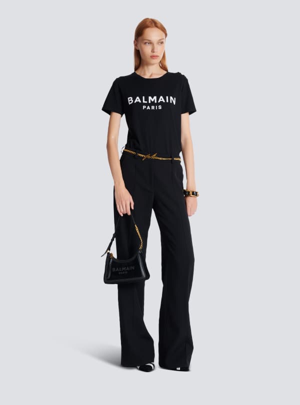 Balmain Paris T-shirt Imprimé Balmain Paris Noir - Femme