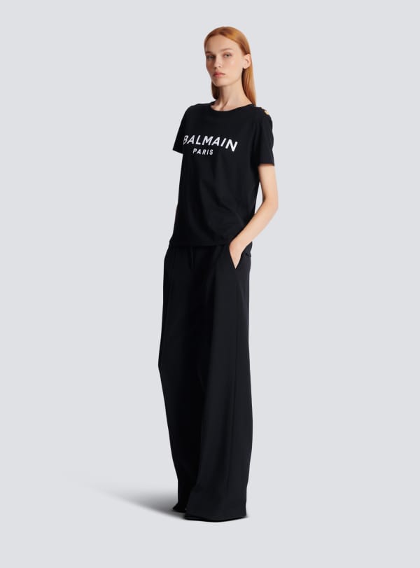 Balmain Paris T-shirt Imprimé Balmain Paris Noir - Femme