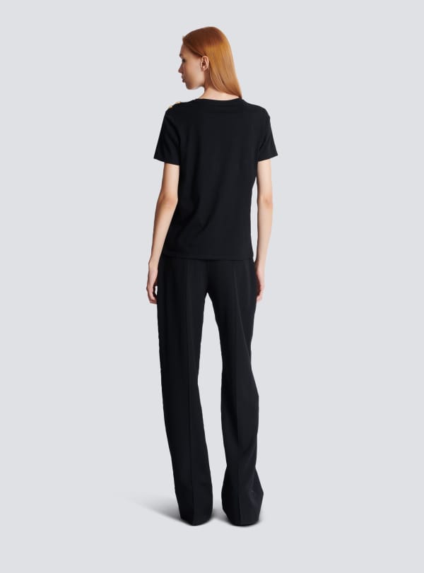 Balmain Paris T-shirt Imprimé Balmain Paris Noir - Femme