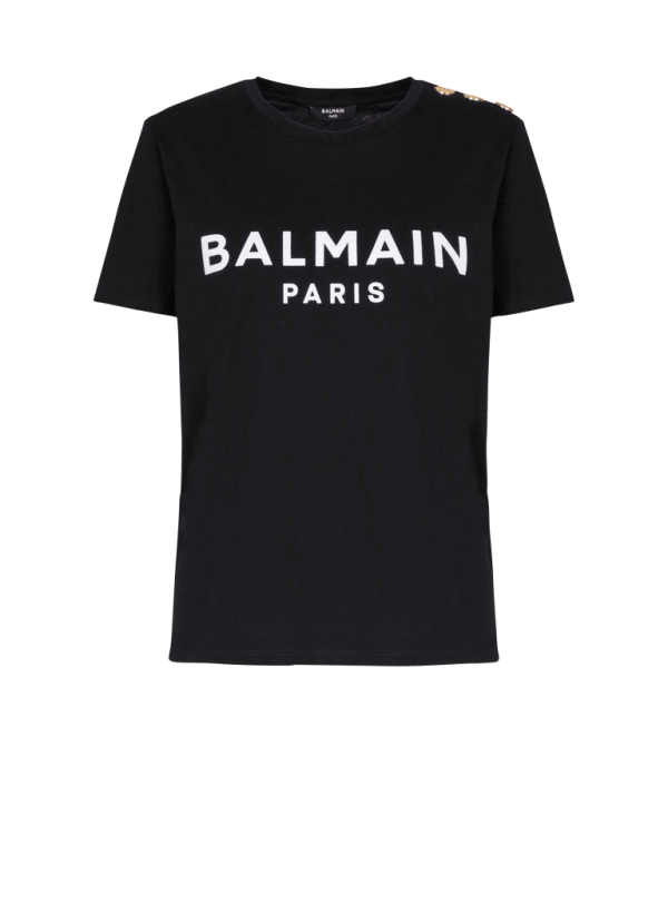 balmain paris T-shirt imprimé Balmain Paris noir - Femme