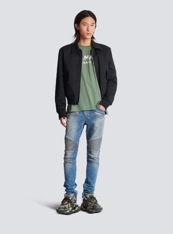 Balmain Paris T-shirt Imprimé Balmain Paris Vert - Homme