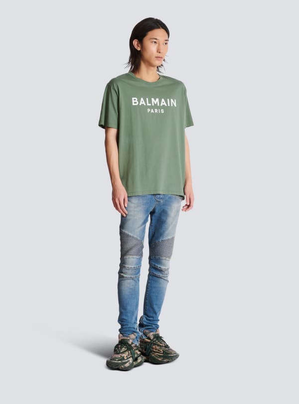 Balmain Paris T-shirt Imprimé Balmain Paris Vert - Homme