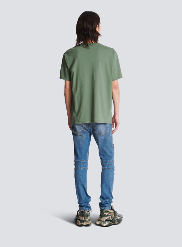 Balmain Paris T-shirt Imprimé Balmain Paris Vert - Homme