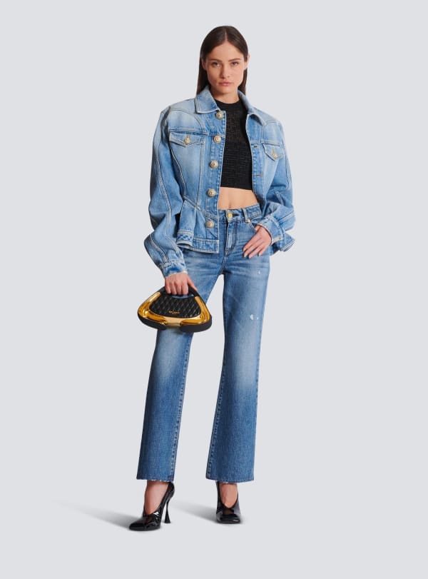 Balmain Paris Top En Maille Monogramme PB Labyrinthe Noir - Femme