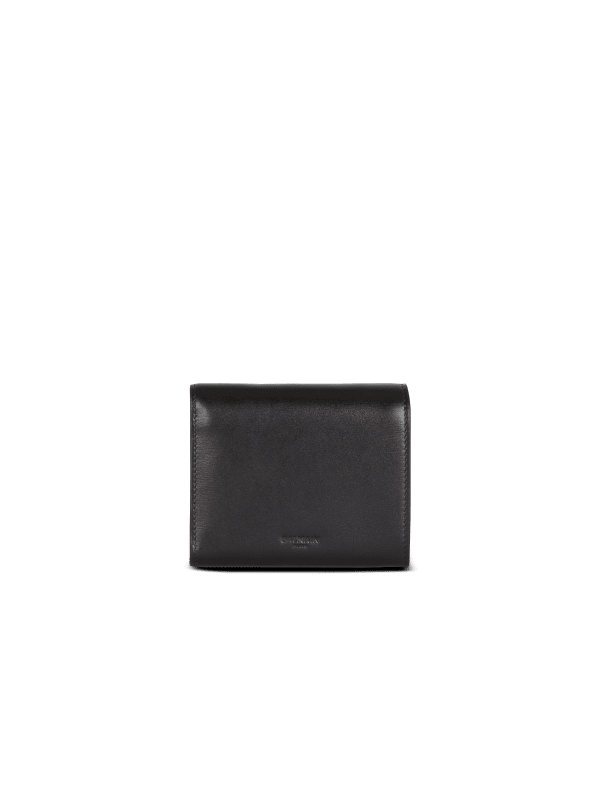 Balmain Paris Trifold B-Buzz En Cuir De Veau Noir - Femme