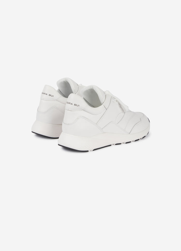 Barbara Bui Baskets Runner En Cuir Blanc
