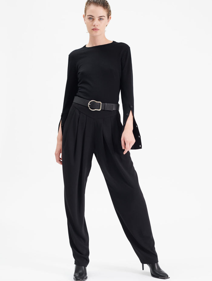 Barbara Bui Large Ceinture En Cuir Noir