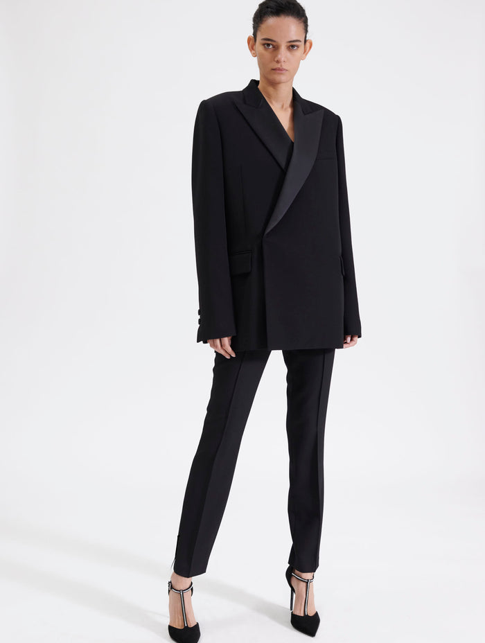 Barbara Bui Blazer De Smoking Croisé En Grain De Poudre