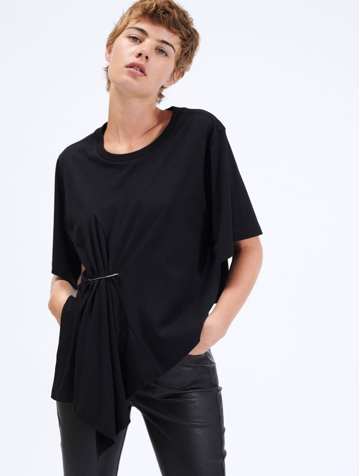 Barbara Bui Tee-shirt En Jersey De Coton Asymétrique