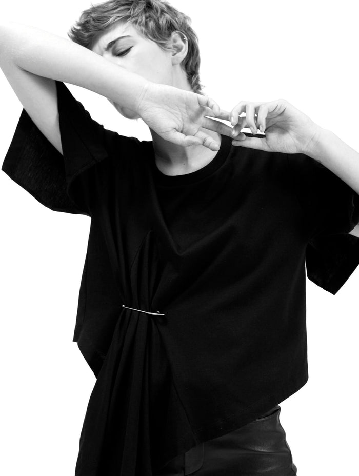 Barbara Bui Tee-shirt en jersey de coton asymétrique