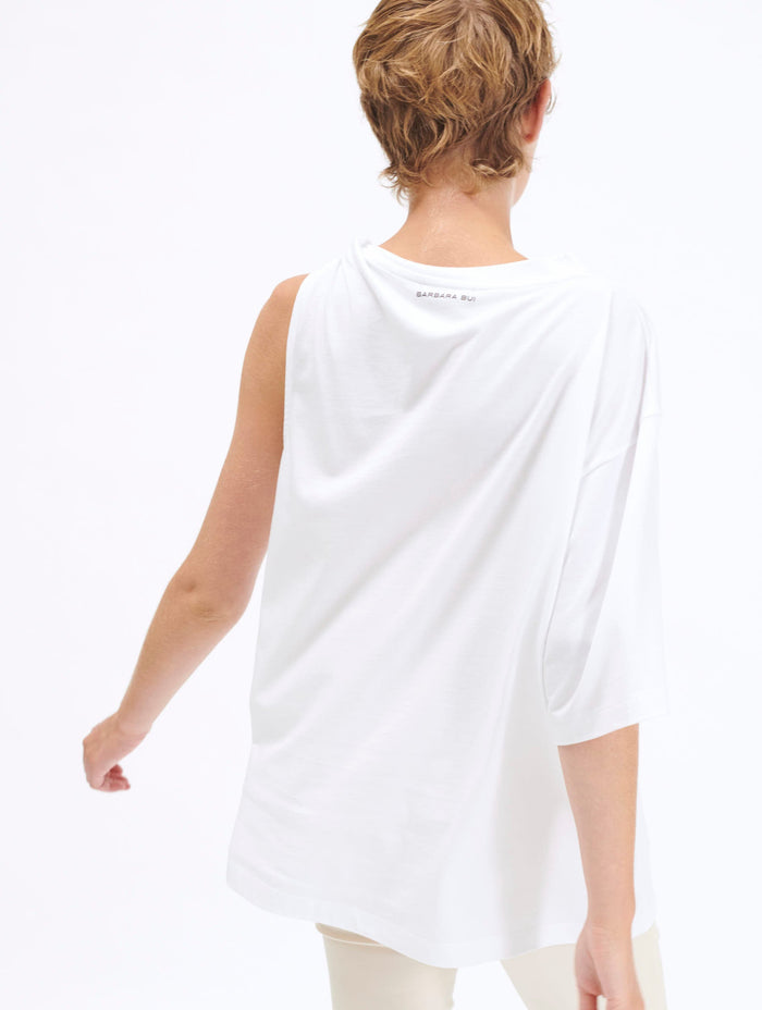 Barbara Bui Tee-shirt En Jersey De Coton Bord Roulotté