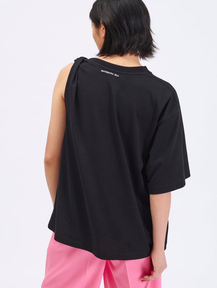 Barbara Bui Tee-shirt En Jersey De Coton Bord Roulotté