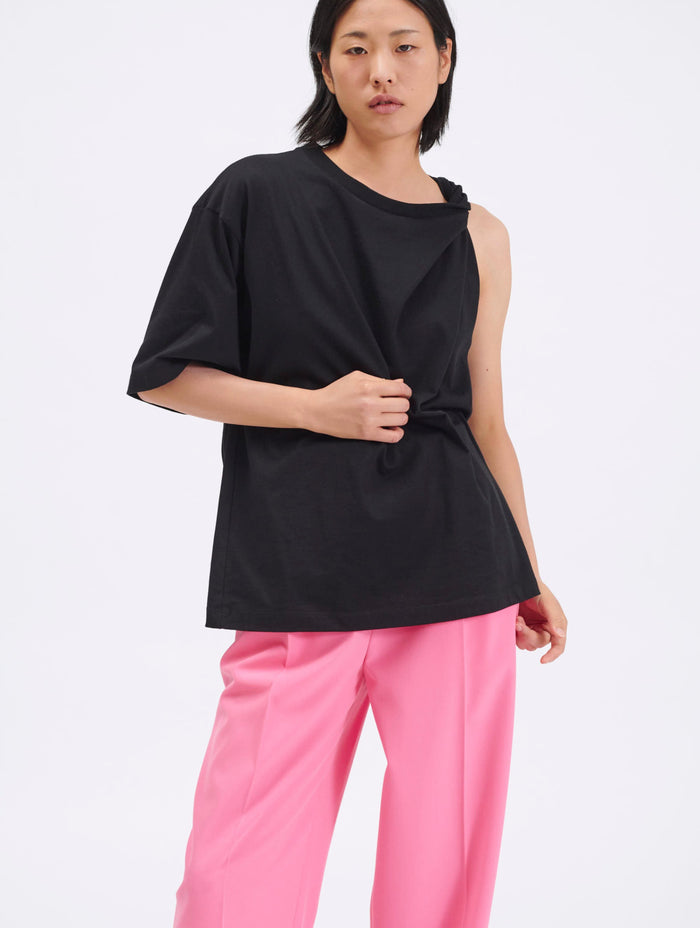 Barbara Bui Tee-shirt En Jersey De Coton Bord Roulotté