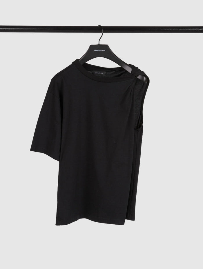 Barbara Bui Tee-shirt En Jersey De Coton Bord Roulotté