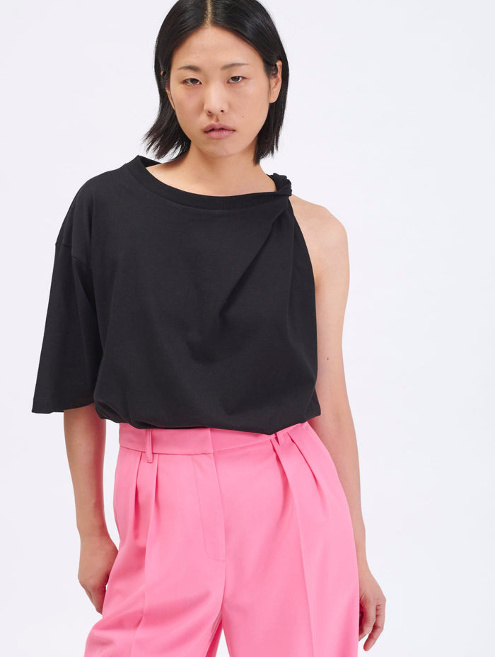 Barbara Bui Tee-shirt en jersey de coton bord roulotté