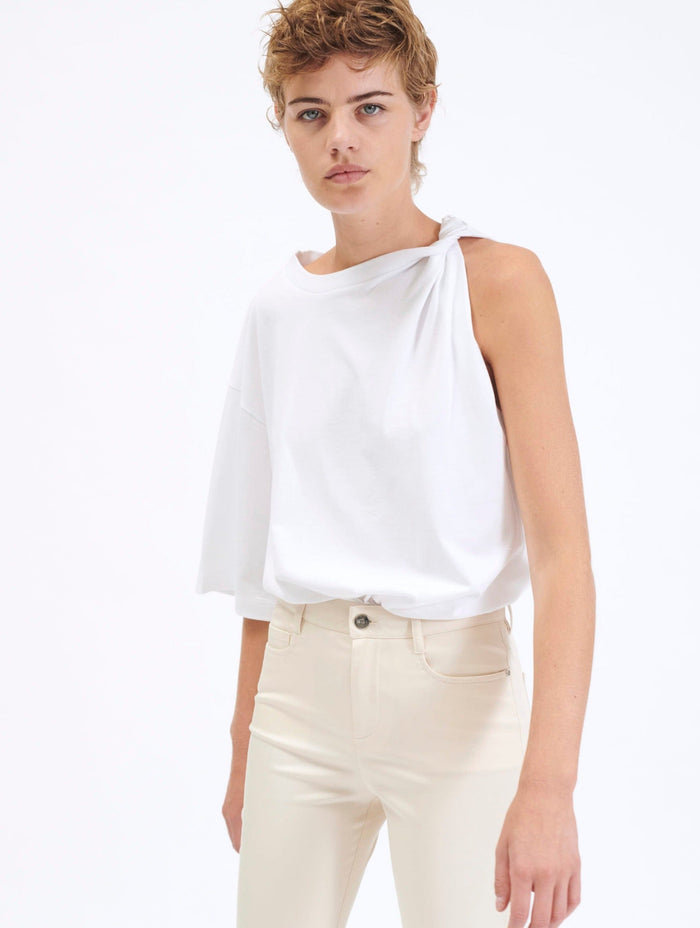 Barbara Bui Tee-shirt en jersey de coton bord roulotté