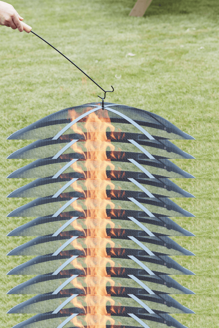 Barbecook Pare-étincelles En Métal Noir 75 Cm