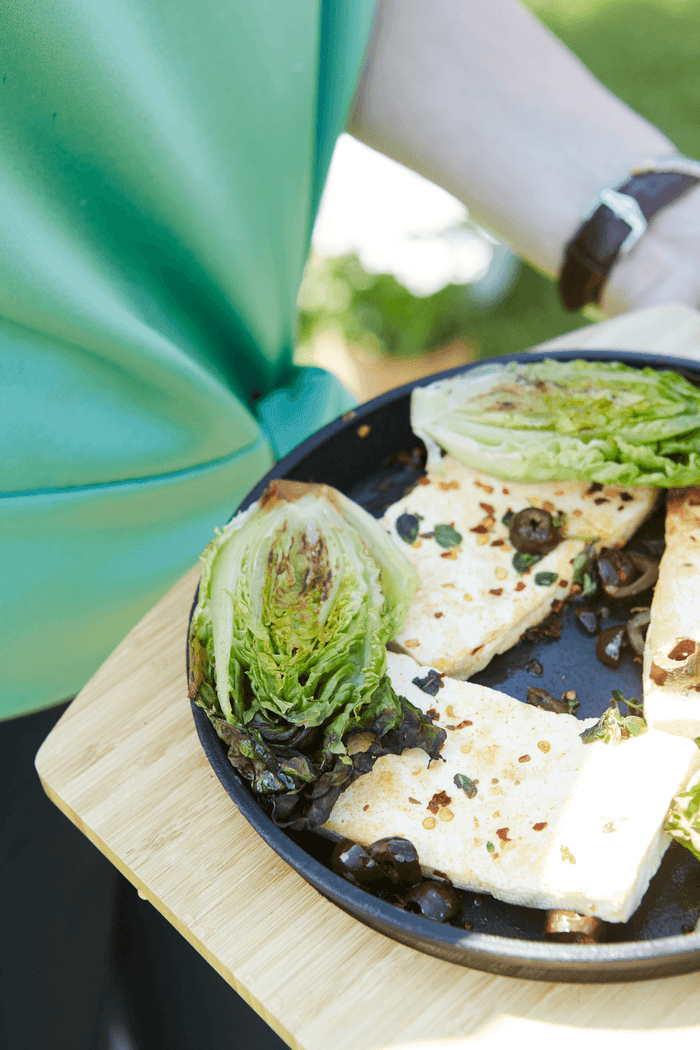 Barbecook Poêle à Griller En Fonte Avec Sous-plat En Bambou