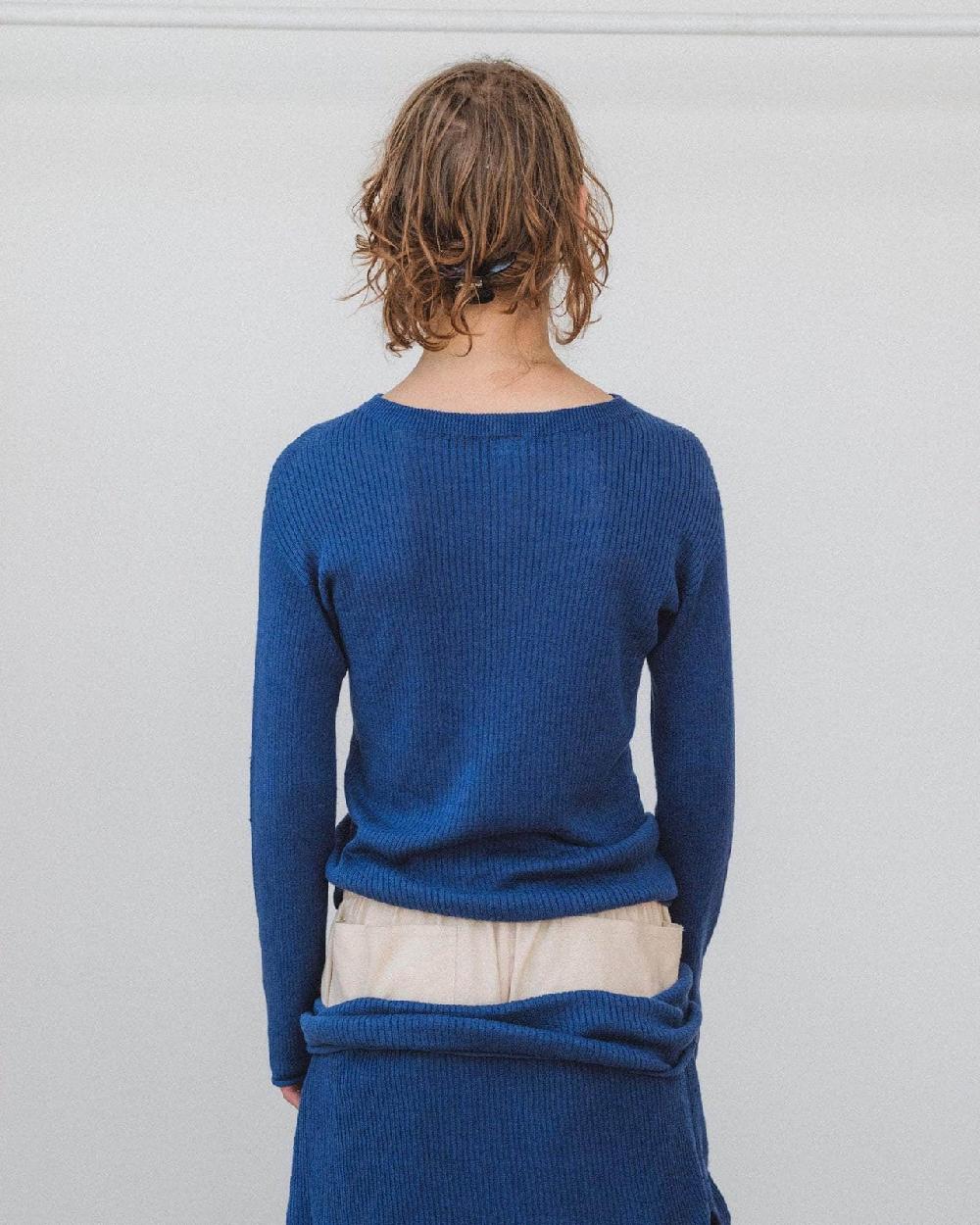 Baserange Cardigan Drip - Lin Côtelé Et Seacell