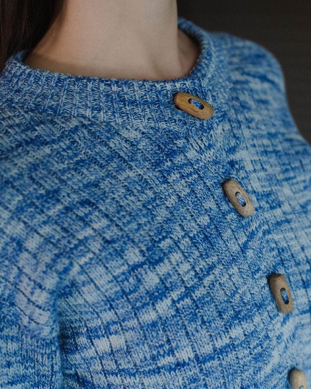 Baserange Cardigan Drip - Maille De Coton Biologique