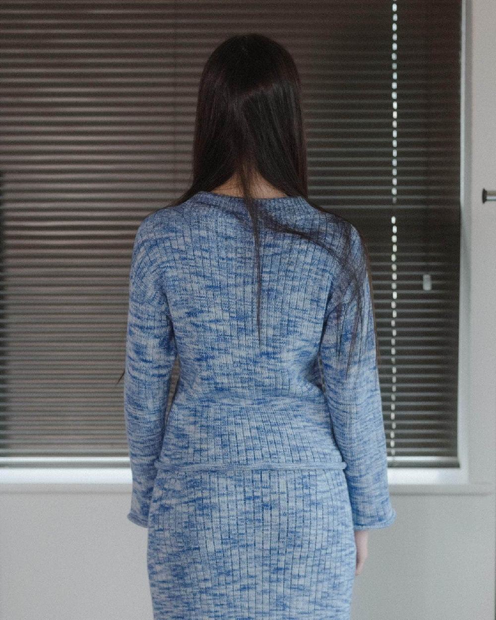 Baserange Cardigan Drip - Maille De Coton Biologique