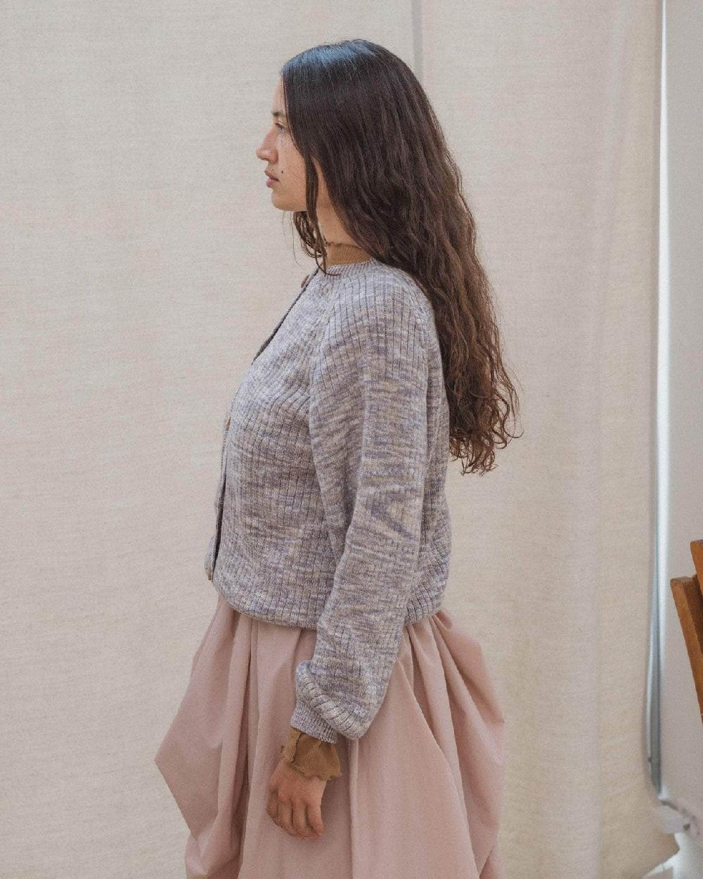 Baserange Cardigan Soar - Coton Biologique Côtelé