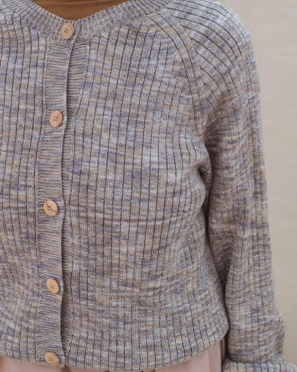 Baserange Cardigan Soar - Coton Biologique Côtelé