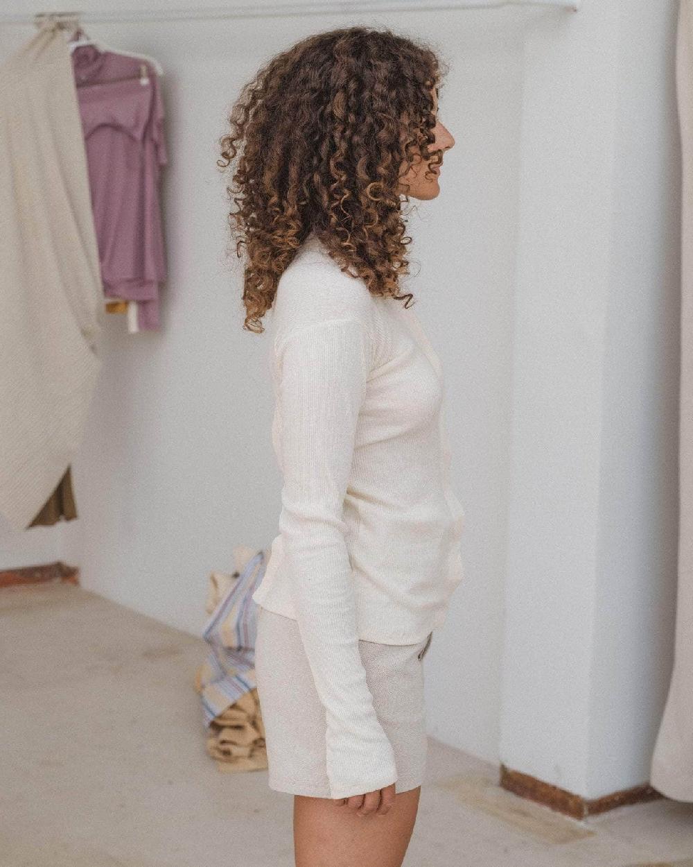 Baserange Cardigan Tav Snaps - Coton Recyclé Côtelé