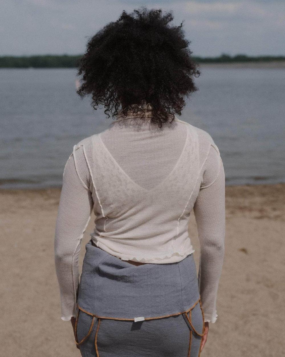 Baserange Col Roulé Omato - Laine Fine Côtelée