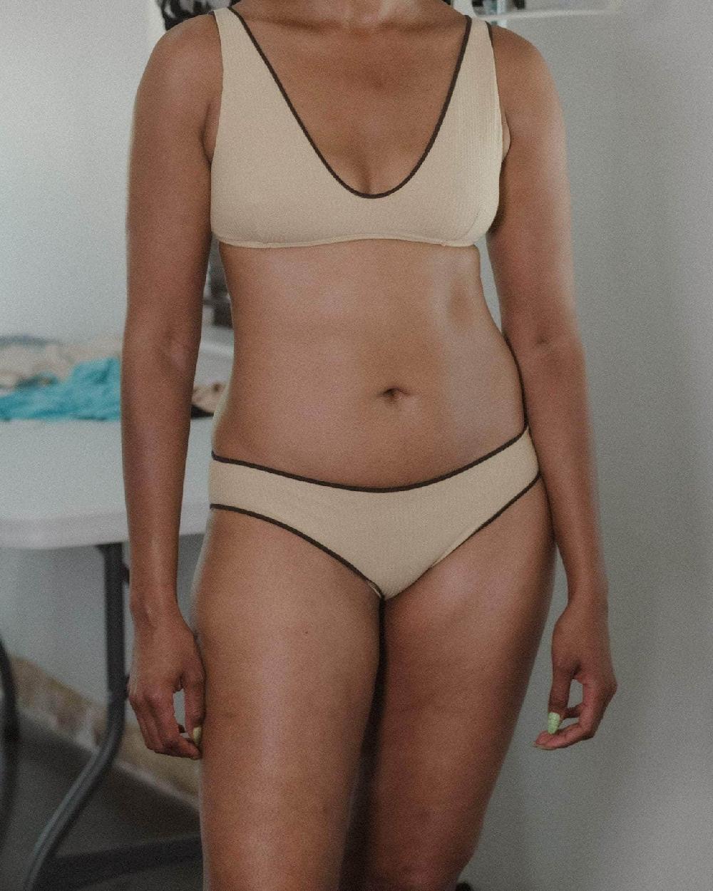 baserange Culotte pam - Fin coton biologique côtelé