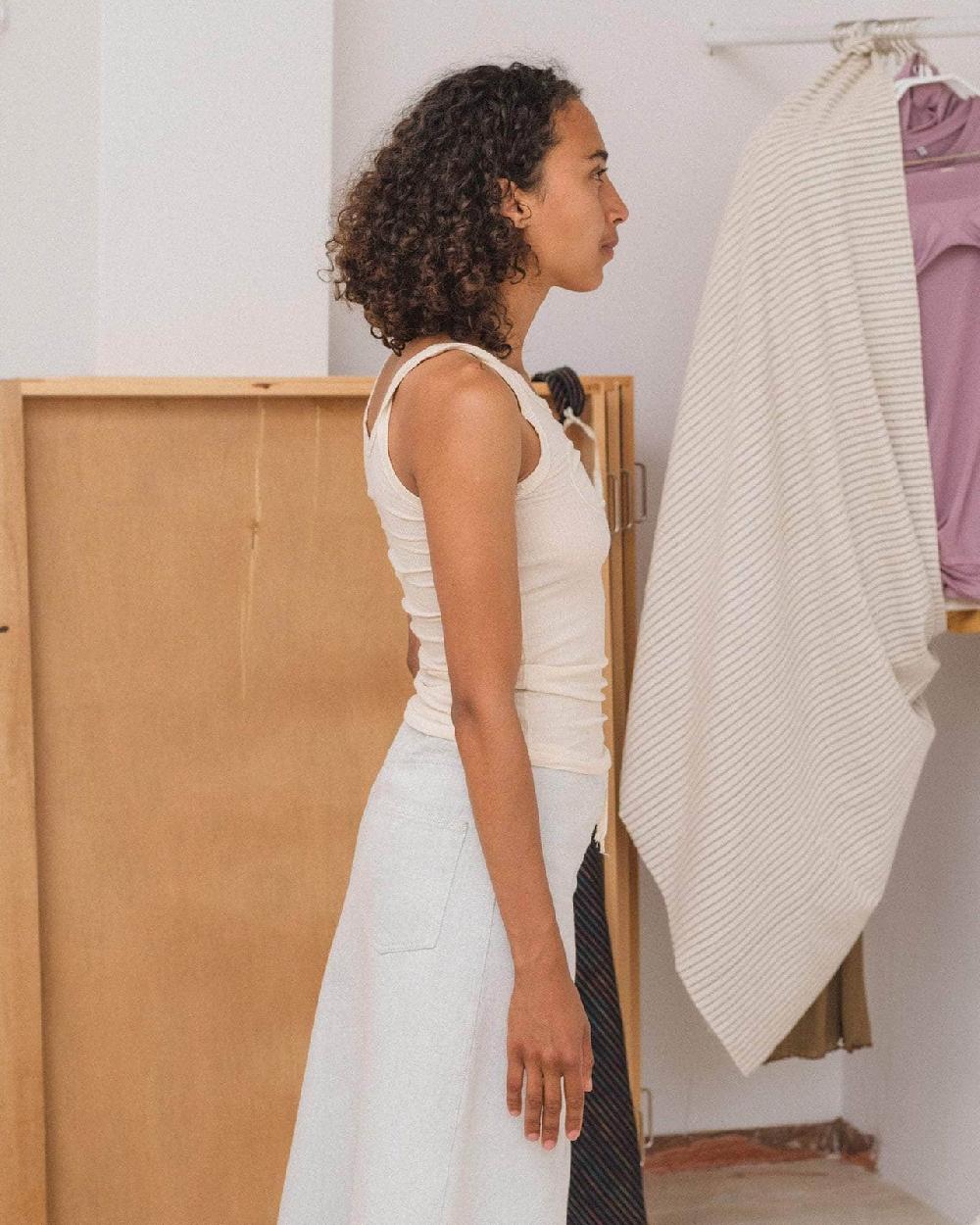 Baserange Débardeur Chain - Coton Biologique Côtelé