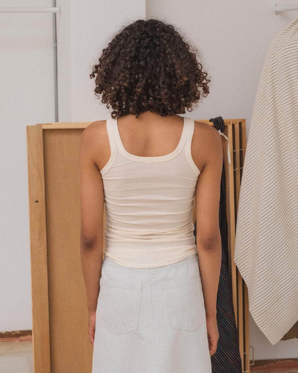 Baserange Débardeur Chain - Coton Biologique Côtelé