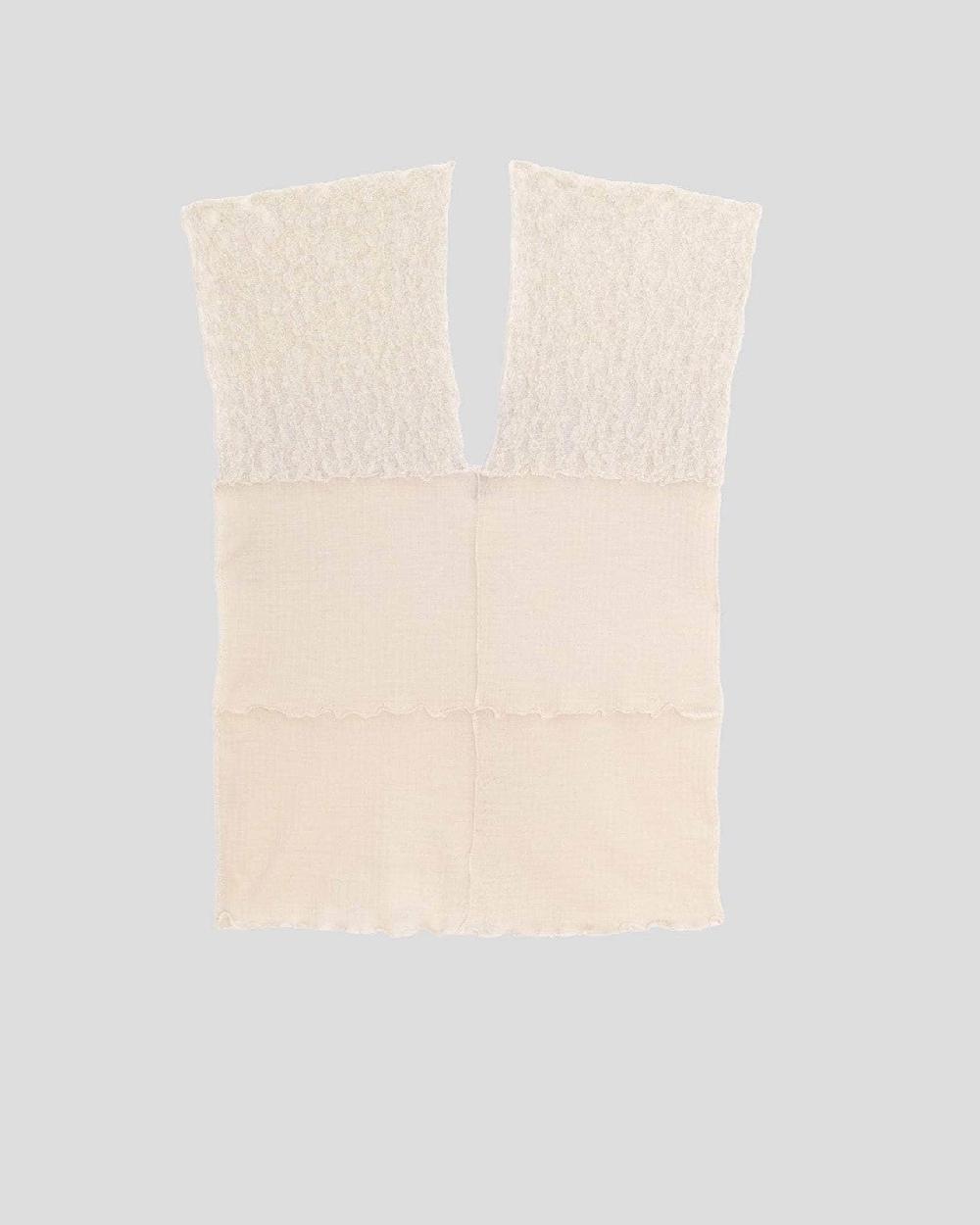 Baserange Débardeur Nehru - Dentelle & Laine