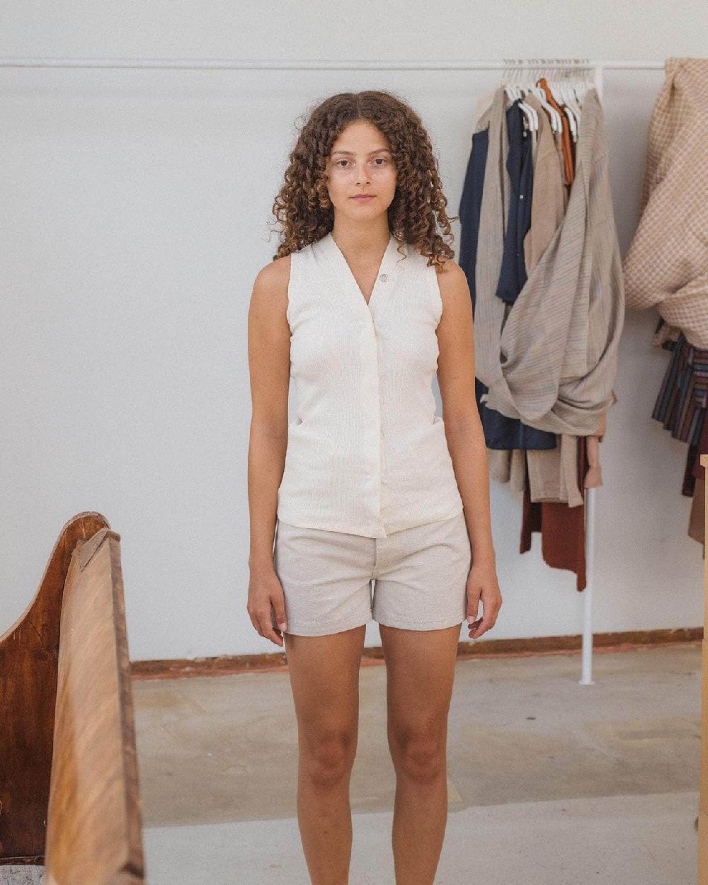 Baserange Débardeur Tav Snaps - Coton Recyclé Côtelé