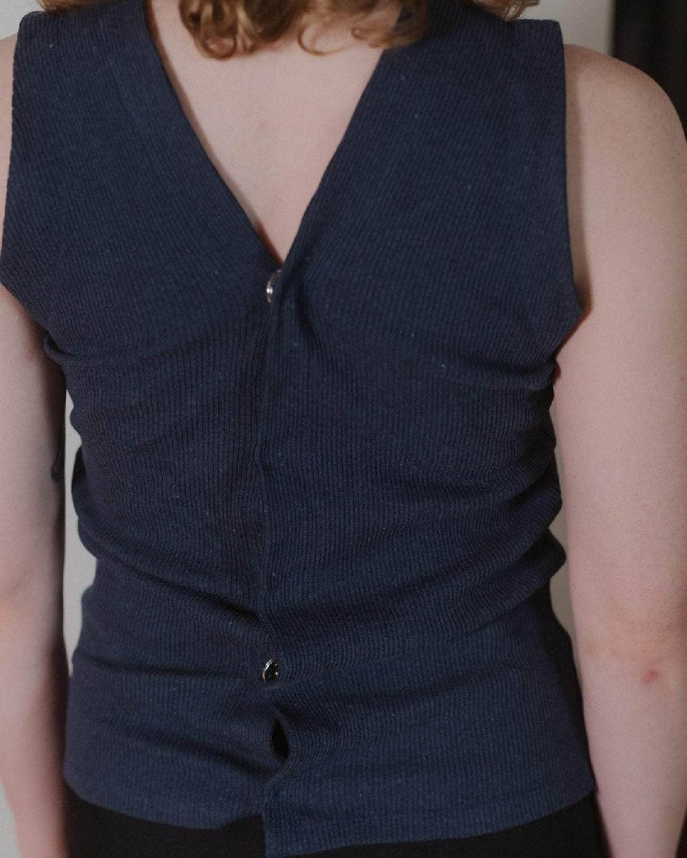 Baserange Débardeur Tav Snaps - Coton Recyclé Côtelé