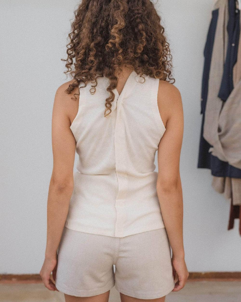 Baserange Débardeur Tav Snaps - Coton Recyclé Côtelé