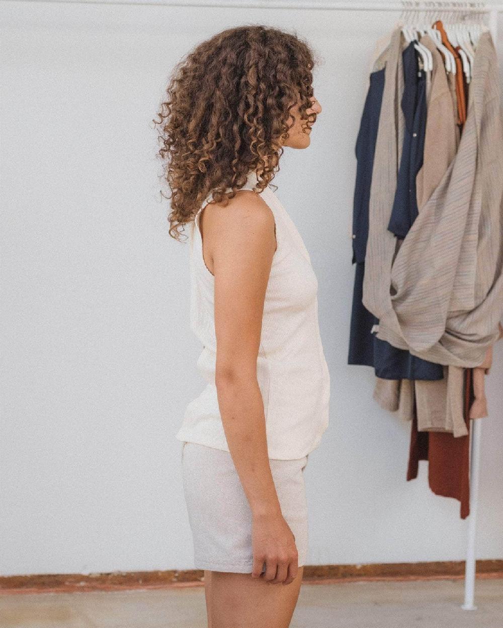 Baserange Débardeur Tav Snaps - Coton Recyclé Côtelé