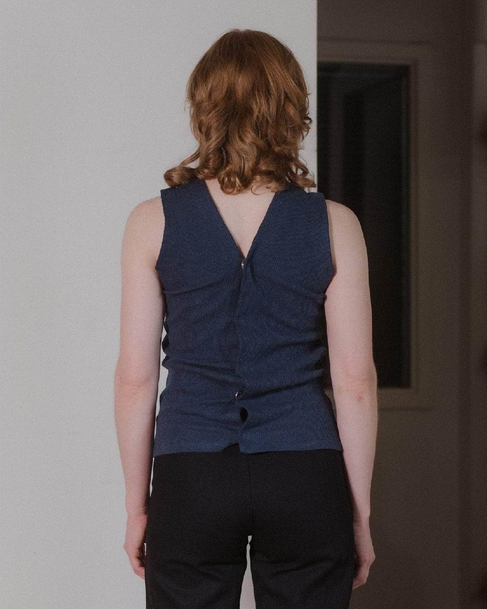 Baserange Débardeur Tav Snaps - Coton Recyclé Côtelé