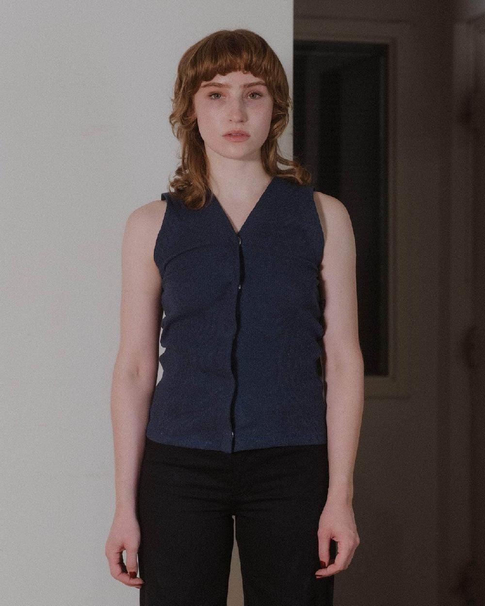 baserange Débardeur tav snaps - Coton recyclé côtelé